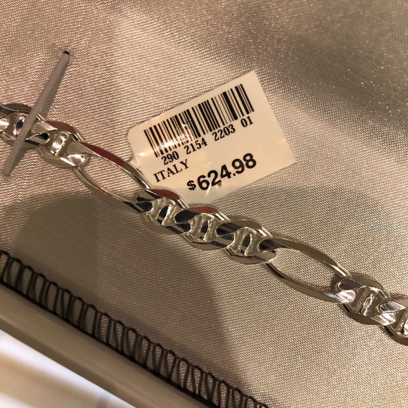 SS FIGARUCCI STERLING SILVER 22 INCH CHAIN - Picture 2 of 8